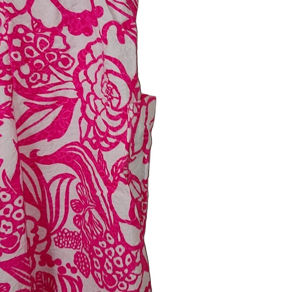 Vanessa Virginia‎ Anthropologie Pink White Jacquard Floral Sleeveless Dress 0 - Picture 5 of 10